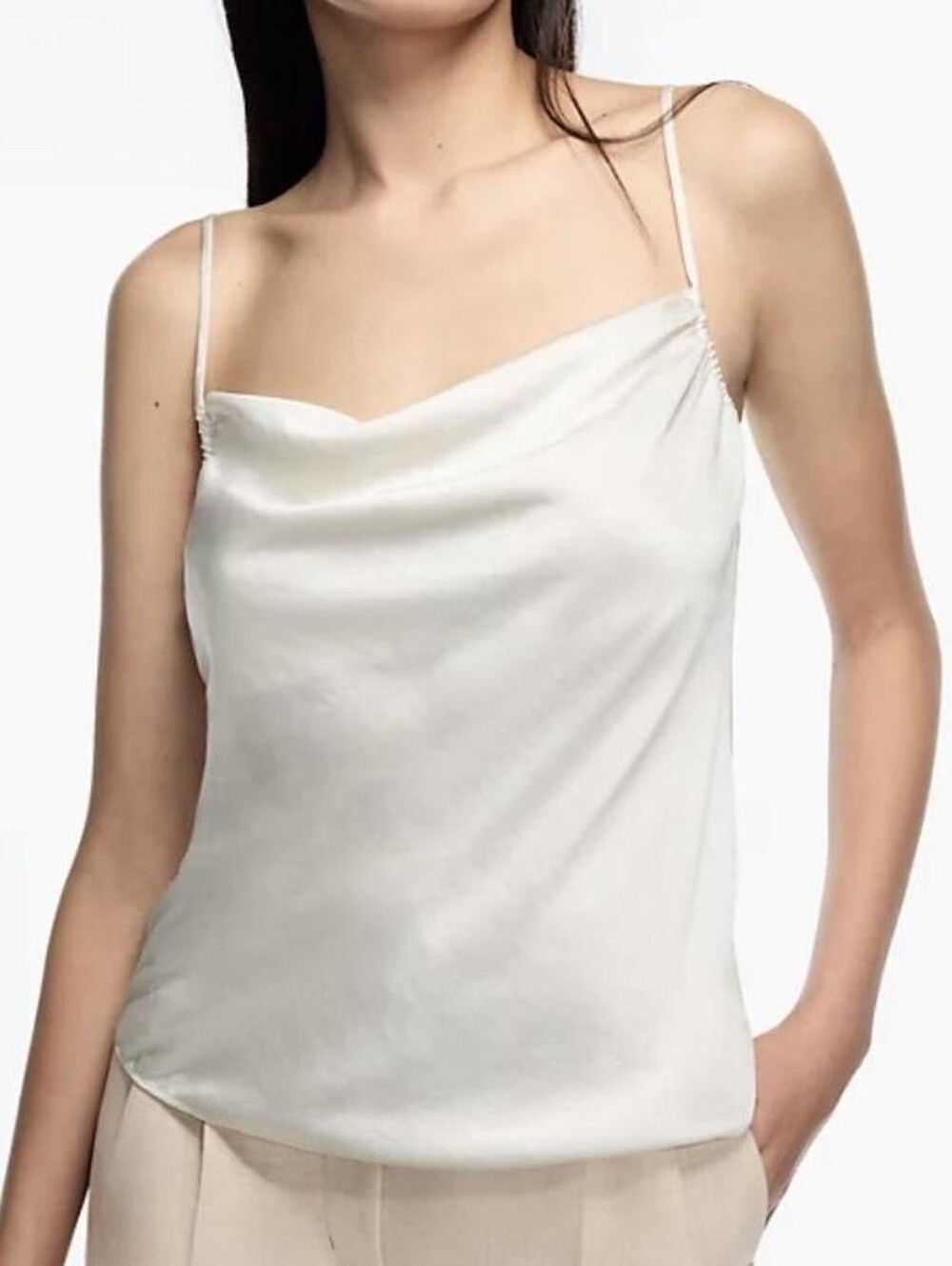 Aritzia White Allusion Satin Camisole Size S